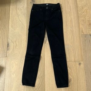 Paige black high rise Hoxton skinny jeans size 26